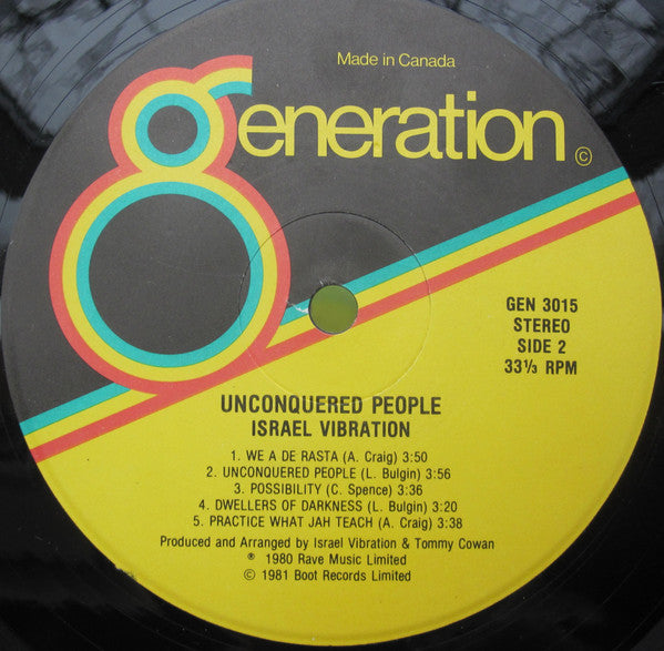 Israel Vibration : Unconquered People (LP, Album)