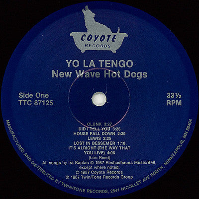 Yo La Tengo : New Wave Hot Dogs (LP, Album)