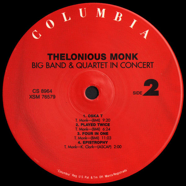 Thelonious Monk : Big Band And Quartet In Concert (LP, Album, RE, 180)