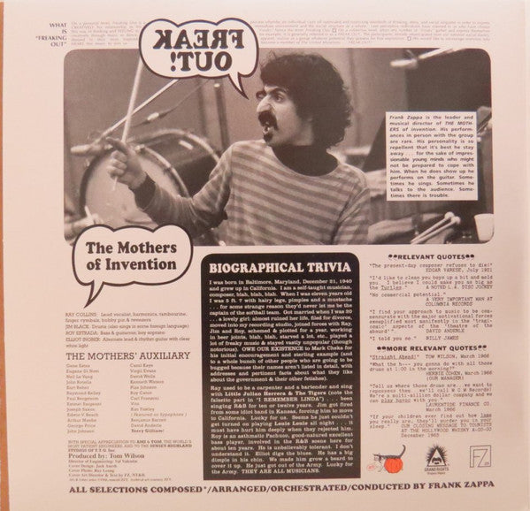 The Mothers Of Invention* : Freak Out! (2xLP, Album, RE, RM, 180)