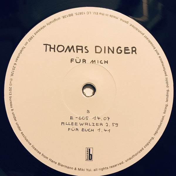 Thomas Dinger : Für Mich (LP, Album, RE, 180)