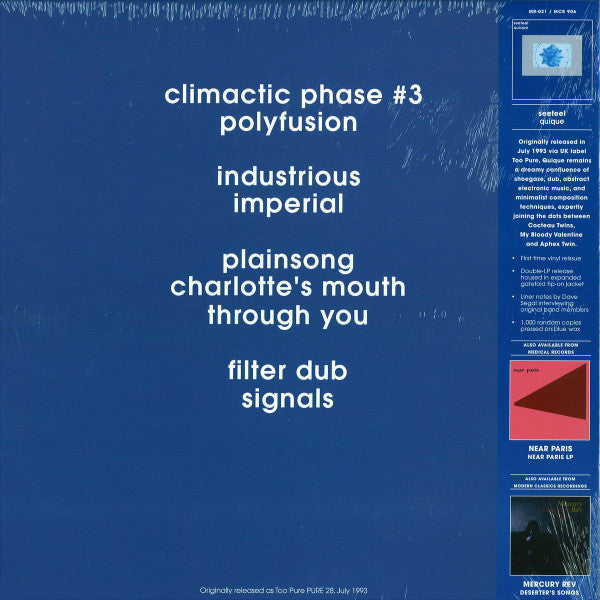 Seefeel : Quique (2xLP, Album, RE)