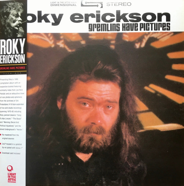 Roky Erickson : Gremlins Have Pictures (LP, Album, Ora + 7" + Ltd, RE, RM)