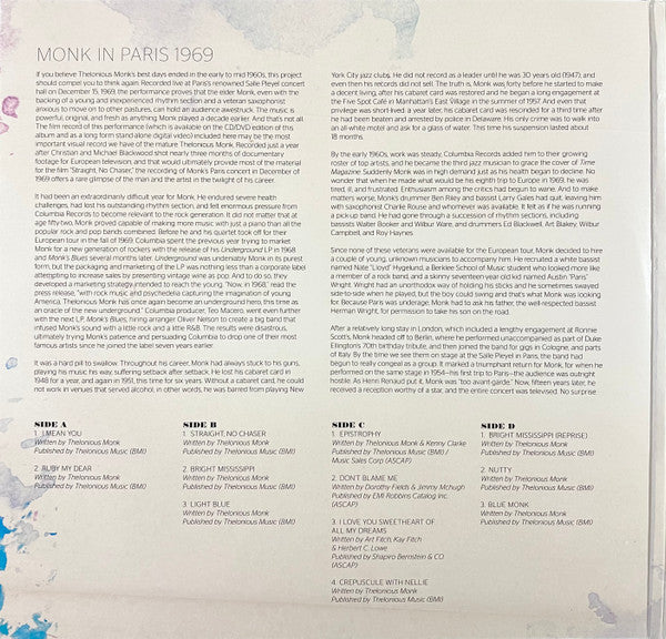 Thelonious Monk : Paris 1969 (2xLP, Album, Gat)