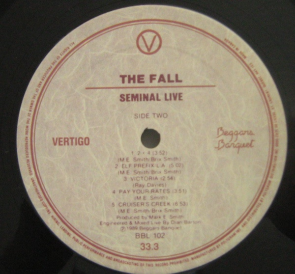 The Fall : Seminal Live (LP, Album)