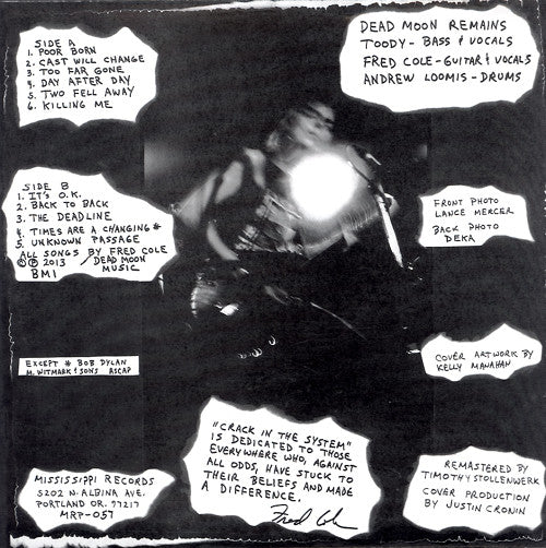 Dead Moon : Crack In The System (LP, Album, Mono, RE)