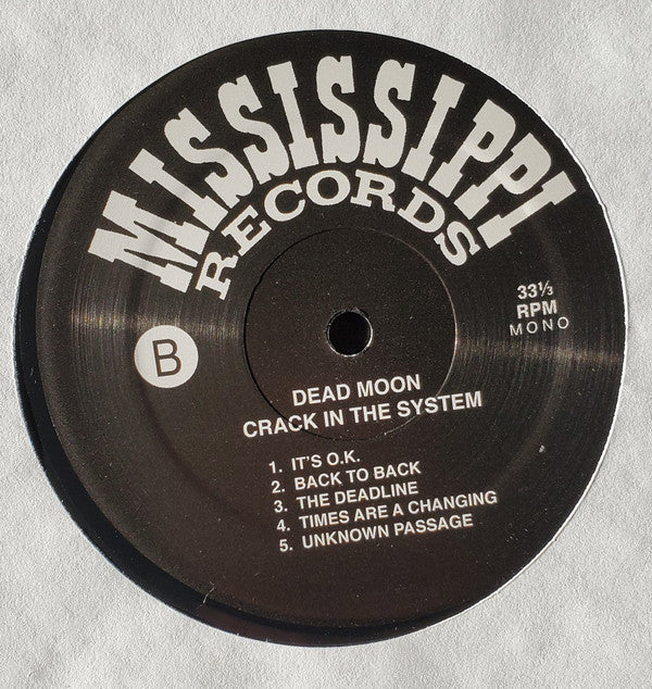Dead Moon : Crack In The System (LP, Album, Mono, RE)