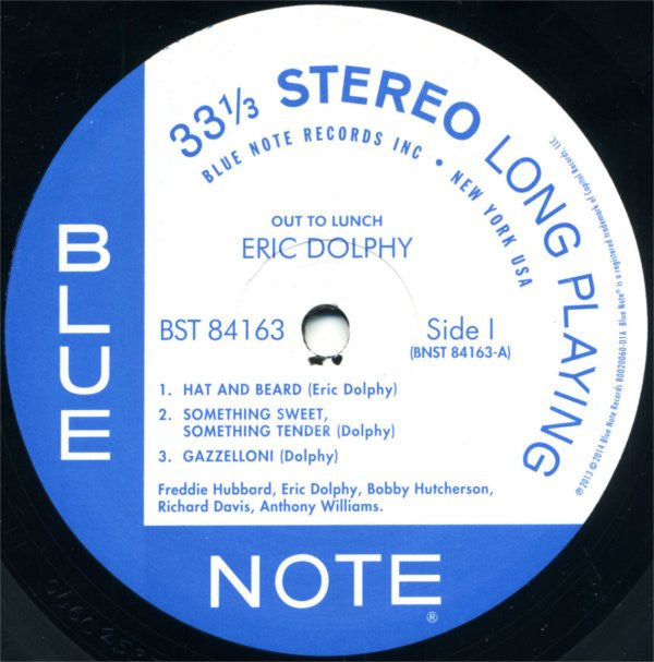 Eric Dolphy : Out To Lunch! (LP, Album, RE, RM)