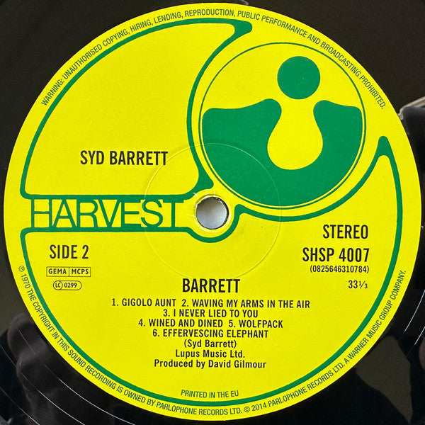 Syd Barrett : Barrett (LP, Album, RE, 180)
