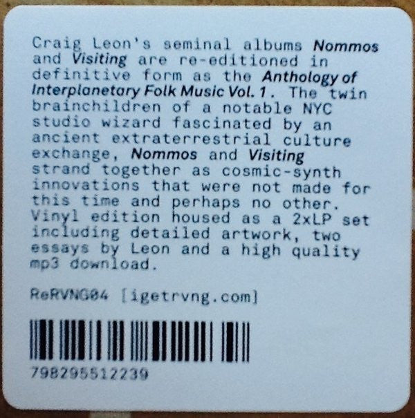 Craig Leon : Anthology Of Interplanetary Folk Music Vol. 1 (LP, Album, RE, Cle + LP, Album, RE, Cle + Comp, Lt)