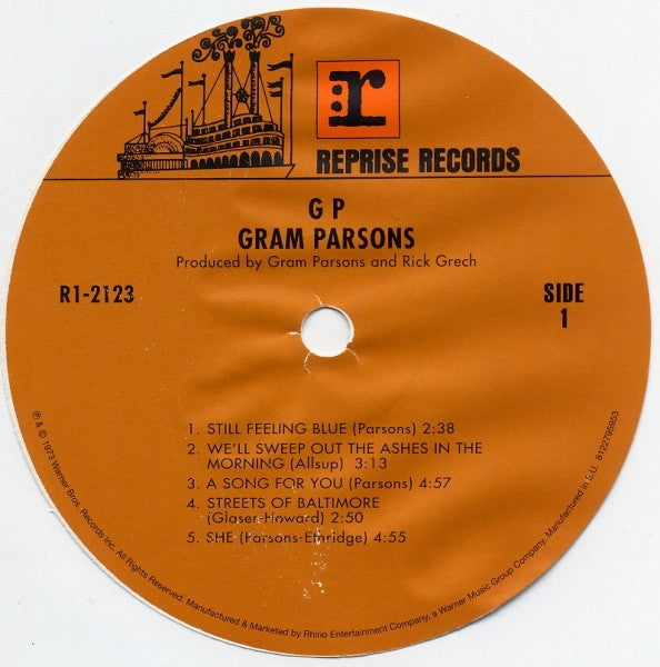 Gram Parsons : GP (LP, Album, RE, 180)