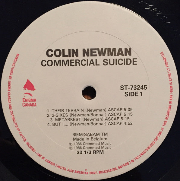 Colin Newman : Commercial Suicide (LP, Album)