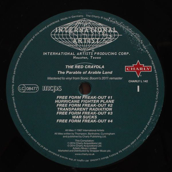 The Red Crayola* With The Familiar Ugly : The Parable Of Arable Land (2xLP, Album, Mono, RE, RM)