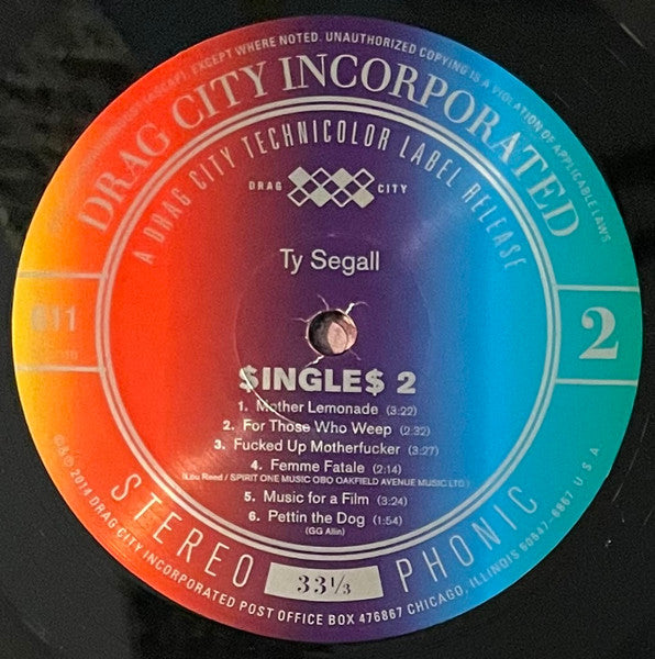 Ty Segall : $ingle$ 2 (LP, Comp)