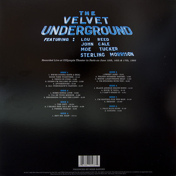 The Velvet Underground : Live MCMXCIII (4xLP, Album, RSD, Ltd, RE, Blu)