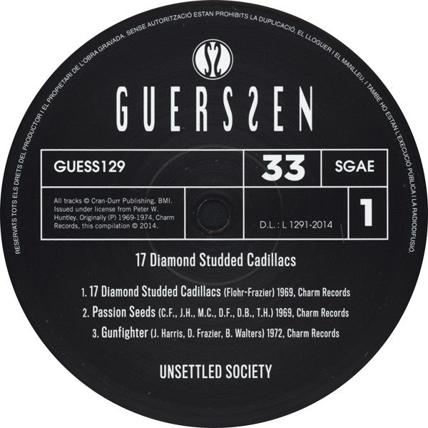 Unsettled Society : 17 Diamond Studded Cadillacs (LP, Comp)