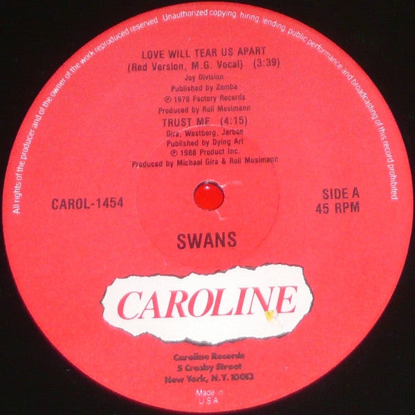 Swans : Love Will Tear Us Apart (12", Single)