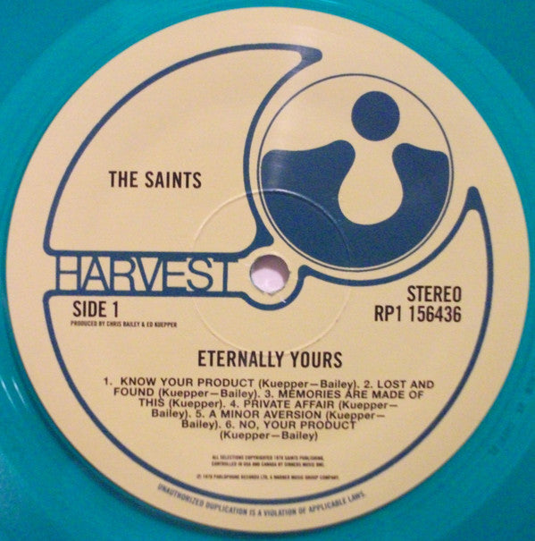 The Saints (2) : Eternally Yours (LP, Album, RSD, Ltd, RE, Gre)