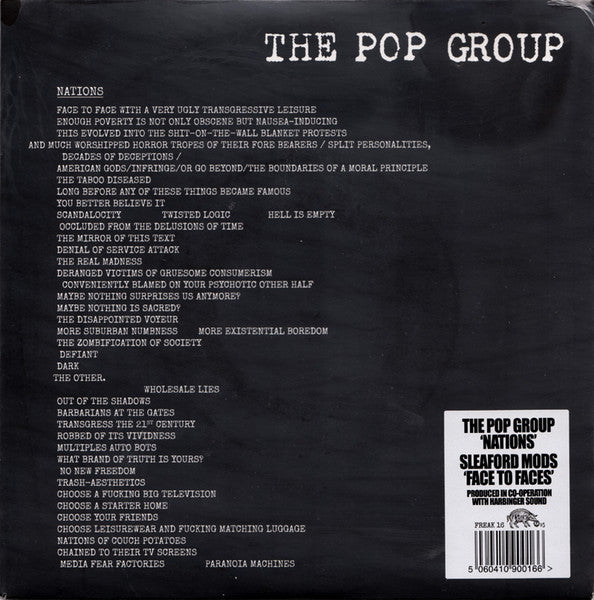 The Pop Group / Sleaford Mods : Nations / Face To Faces (7", Single)