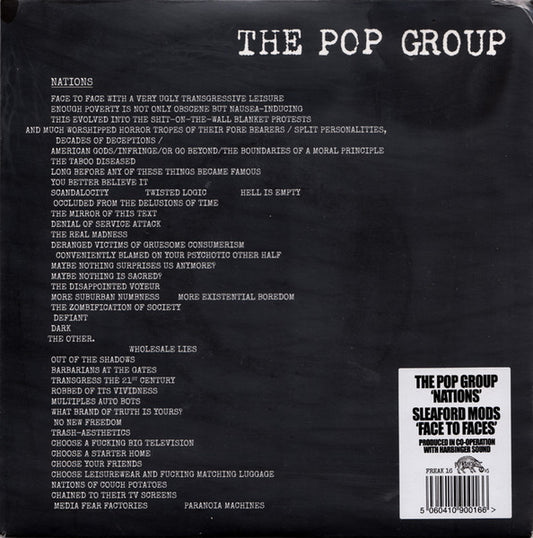The Pop Group / Sleaford Mods : Nations / Face To Faces (7", Single)