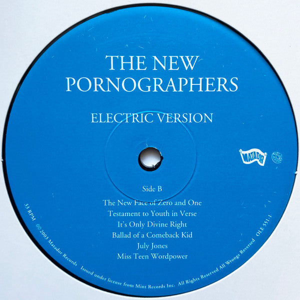 The New Pornographers : Electric Version (LP, Album, RE, 180)