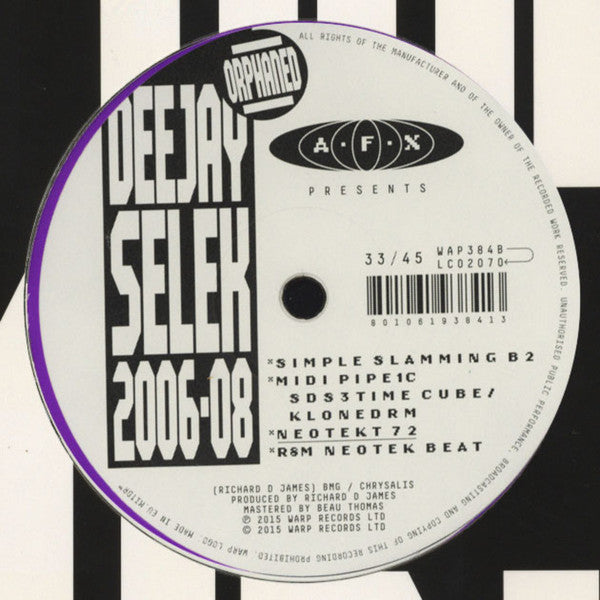 Aphex Twin : Orphaned Deejay Selek 2006-08 (12", EP)