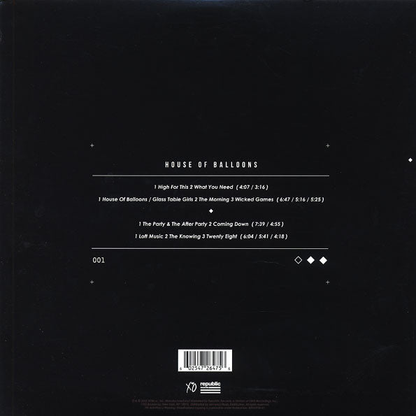TheWeeknd* : House Of Balloons (2xLP, Mixtape, RE)