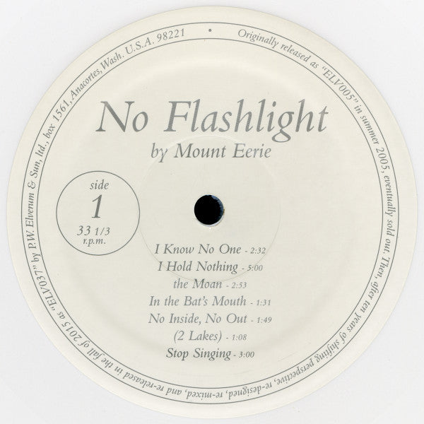 Mount Eerie : No Flashlight (LP, Album, RE, RM, Whi)