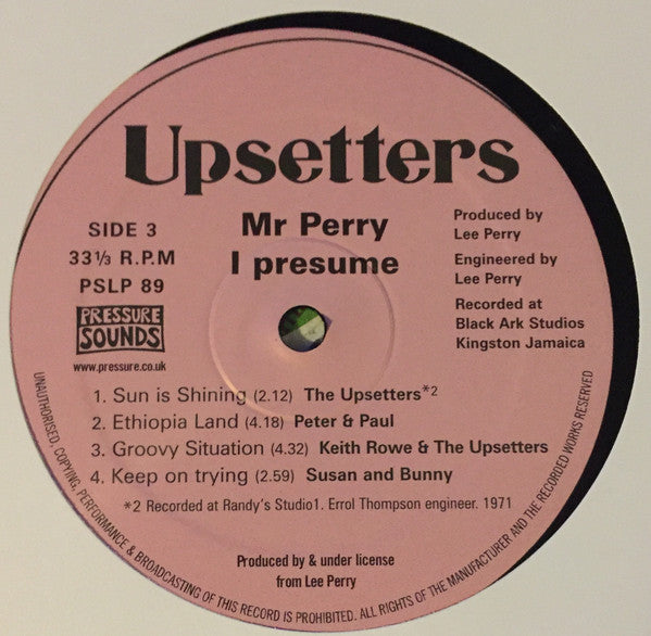 Lee Perry As The Upsetter : Mr Perry I Presume (2xLP, Comp)