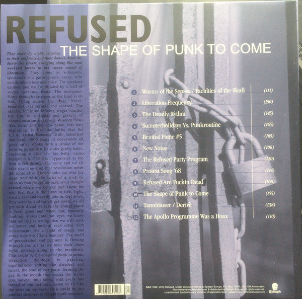 Refused : The Shape Of Punk To Come (A Chimerical Bombination In 12 Bursts) (2xLP, Album, RE, RM, 180)