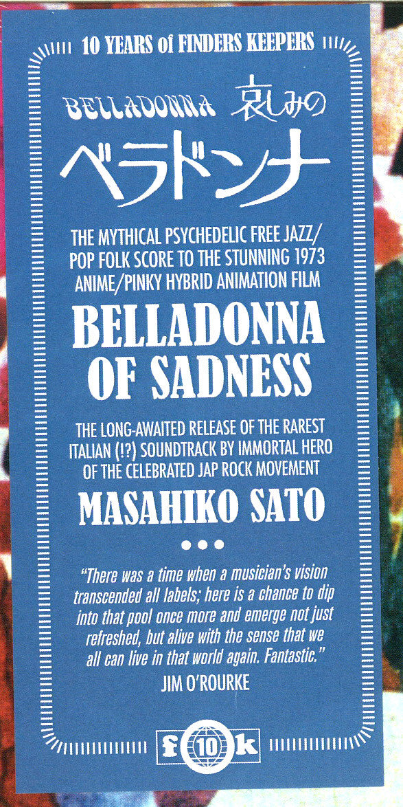 Masahiko Satoh : Belladonna (LP, RE)