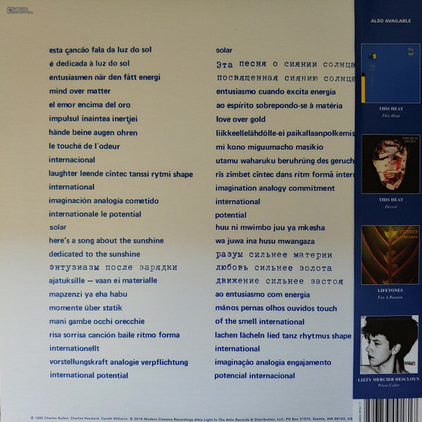 This Heat : Health And Efficiency (12", EP, RE, RM, 180)