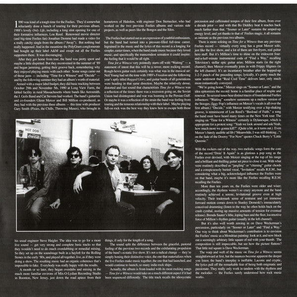 The Feelies : Time For A Witness (LP, Album, RE)