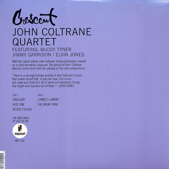 John Coltrane Quartet* : Crescent (LP, Album, Ltd, RE, RM, 180)