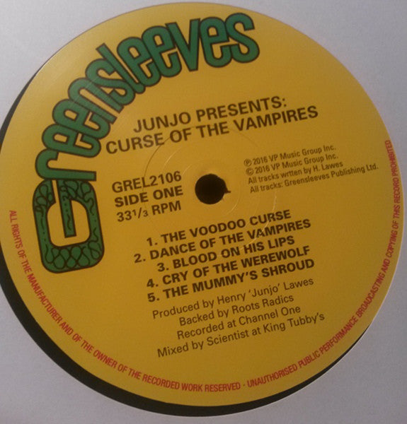 Henry "Junjo" Lawes : The Evil Curse Of The Vampires (LP, Album, RE, RM + LP, Comp, RM)
