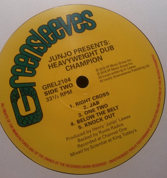 Junjo* : Heavyweight Dub Champion (LP, Album, RE, RM + LP, Comp, RM)