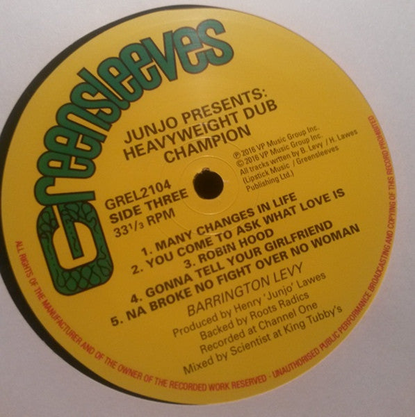 Junjo* : Heavyweight Dub Champion (LP, Album, RE, RM + LP, Comp, RM)