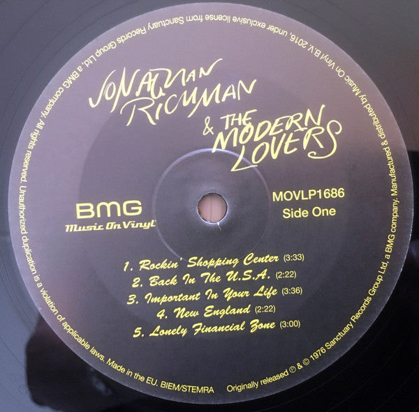 Jonathan Richman & The Modern Lovers : Jonathan Richman & The Modern Lovers (LP, Album, RE)