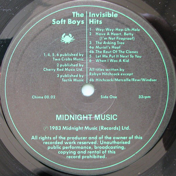 The Soft Boys : Invisible Hits (LP, Album)