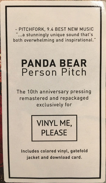 Panda Bear : Person Pitch (12", Whi + 12", Blu + Album, Club, RE, RM, Gat)
