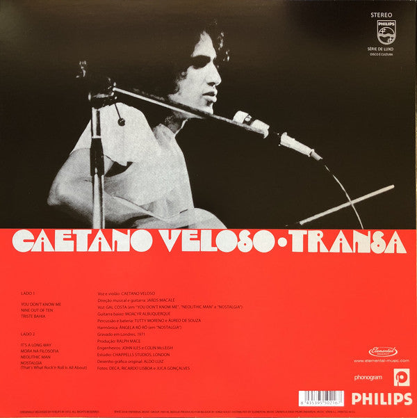 Caetano Veloso : Transa (LP, Album, Ltd, RE, 180)