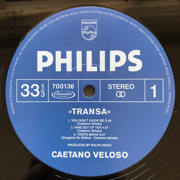 Caetano Veloso : Transa (LP, Album, Ltd, RE, 180)