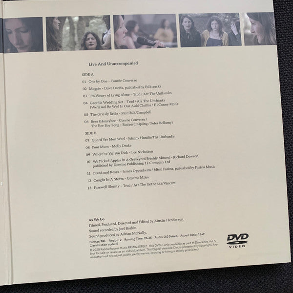 The Unthanks : Diversions Vol.5 - Live And Unaccompanied (Special Film Edition) (LP, Album + DVD-V)