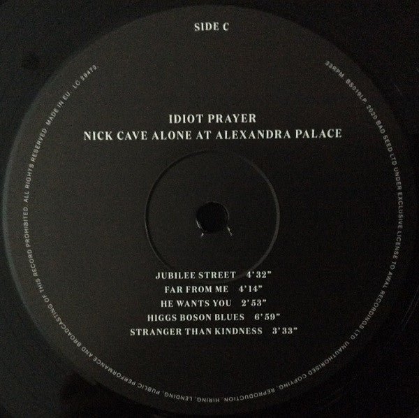 Nick Cave : Idiot Prayer (Nick Cave Alone At Alexandra Palace) (2xLP, Album)