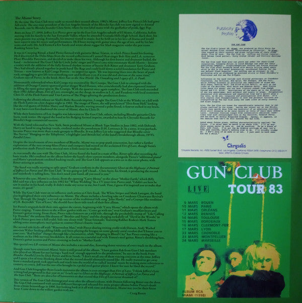 The Gun Club : Miami (LP, Album, RE, RM + LP)