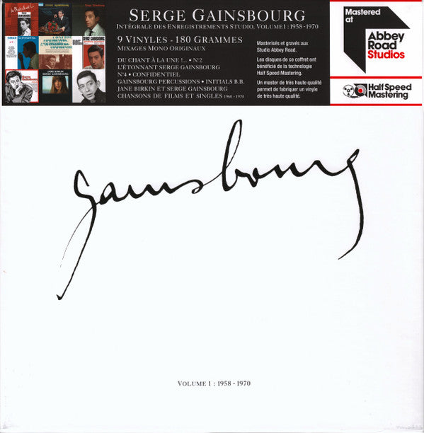 Serge Gainsbourg : Intégrale Des Enregistrements Studio, Volume 1 : 1958-1970  (Box, Comp, Mono, Ltd, RM + 9xLP, Album, Mono, Ltd,)