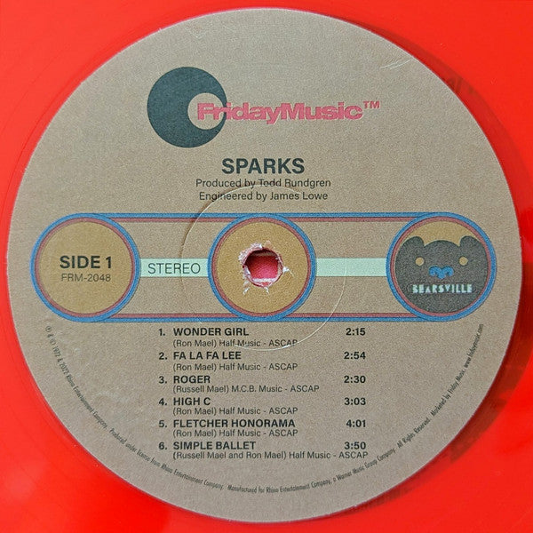 Sparks : Sparks (LP, Album, RSD, RE, Red)