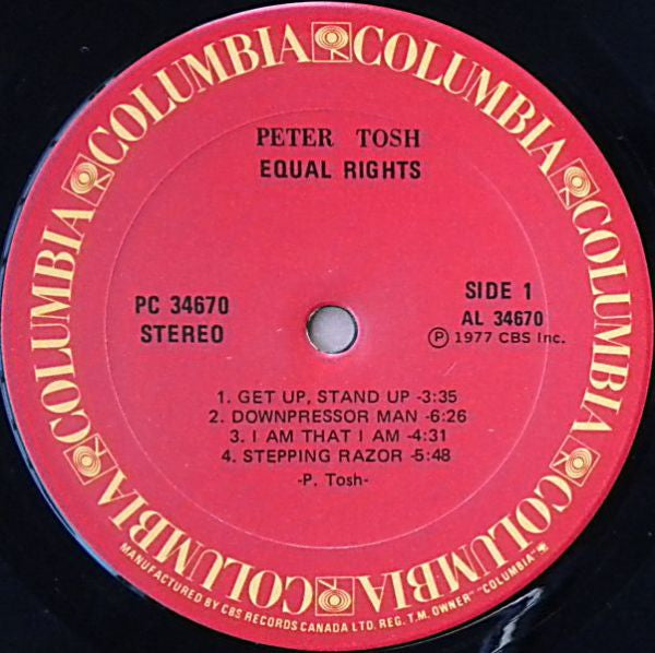 Peter Tosh : Equal Rights (LP, Album)