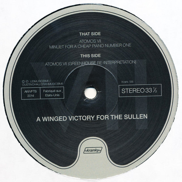 A Winged Victory For The Sullen : Atomos VII (12")